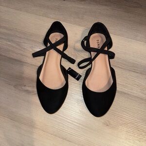 Torrid Black Crisscross Ballet Flats